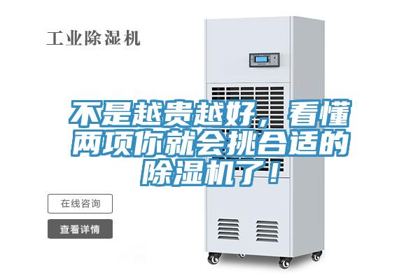不是越貴越好，看懂兩項你就會挑合適的除濕機了！