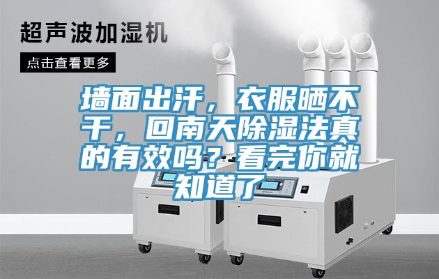 墻面出汗，衣服曬不干，回南天除濕法真的有效嗎？看完你就知道了