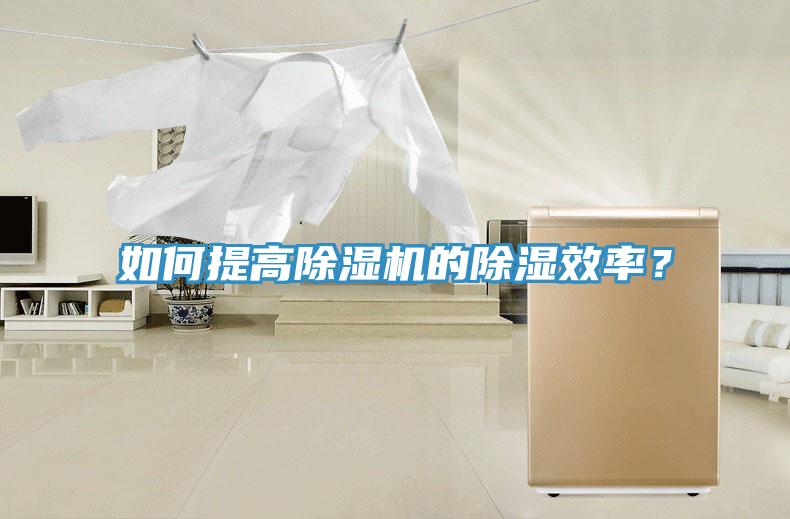 如何提高除濕機的除濕效率？
