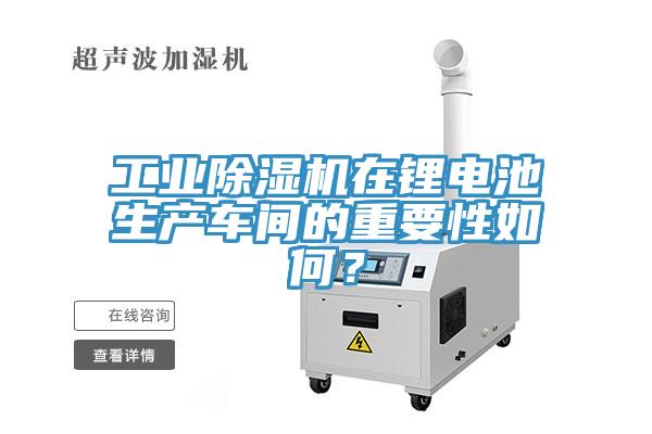 工業(yè)除濕機(jī)在鋰電池生產(chǎn)車間的重要性如何？
