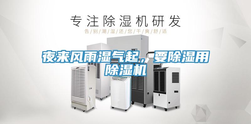 夜來風雨濕氣起，要除濕用除濕機