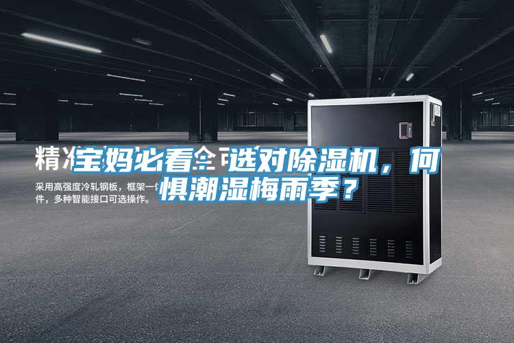 寶媽必看：選對除濕機，何懼潮濕梅雨季？