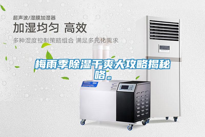 梅雨季除濕干爽大攻略揭秘咯。