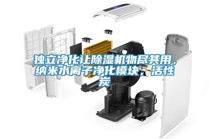 獨(dú)立凈化讓除濕機(jī)物盡其用，納米水離子凈化模塊，活性炭