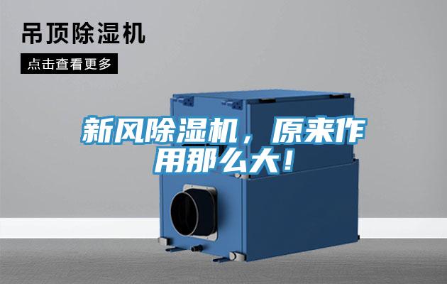 新風(fēng)除濕機，原來作用那么大！