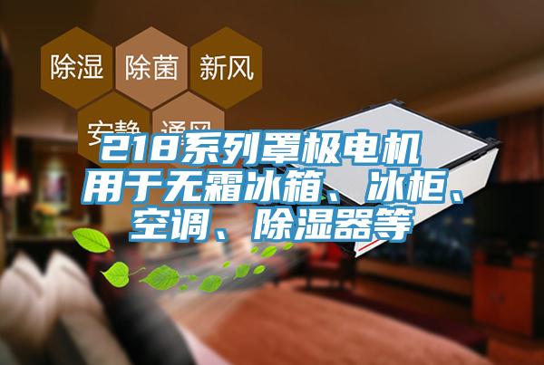 218系列罩極電機(jī) 用于無(wú)霜冰箱、冰柜、空調(diào)、除濕器等