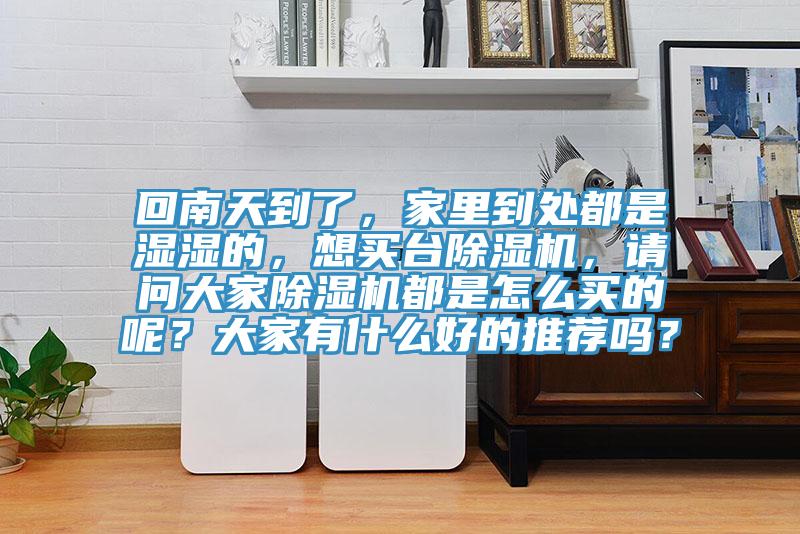 回南天到了，家里到處都是濕濕的，想買臺(tái)除濕機(jī)，請(qǐng)問(wèn)大家除濕機(jī)都是怎么買的呢？大家有什么好的推薦嗎？
