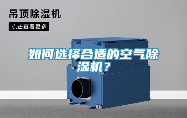 如何選擇合適的空氣除濕機？