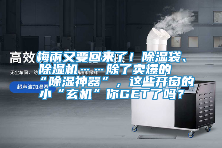 梅雨又要回來了！除濕袋、除濕機……除了賣爆的“除濕神器”，這些開窗的小“玄機”你GET了嗎？