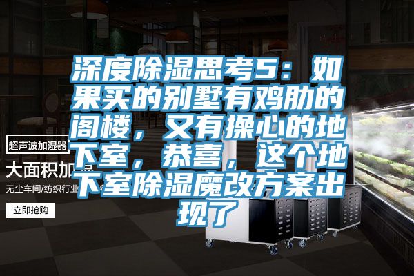深度除濕思考5：如果買的別墅有雞肋的閣樓，又有操心的地下室，恭喜，這個(gè)地下室除濕魔改方案出現(xiàn)了