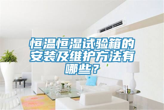 恒溫恒濕試驗(yàn)箱的安裝及維護(hù)方法有哪些？