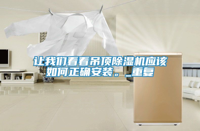 讓我們看看吊頂除濕機(jī)應(yīng)該如何正確安裝。_重復(fù)