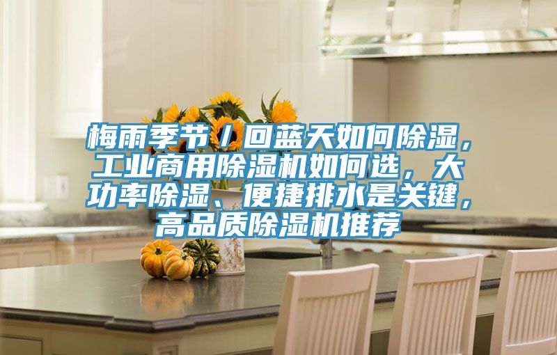 梅雨季節(jié)／回藍(lán)天如何除濕，工業(yè)商用除濕機(jī)如何選，大功率除濕、便捷排水是關(guān)鍵，高品質(zhì)除濕機(jī)推薦