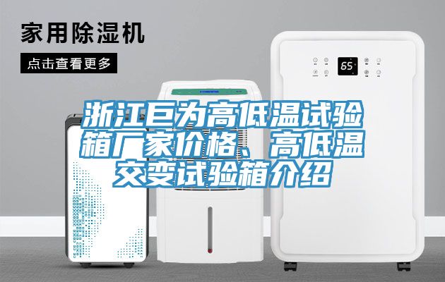 浙江巨為高低溫試驗箱廠家價格、高低溫交變試驗箱介紹