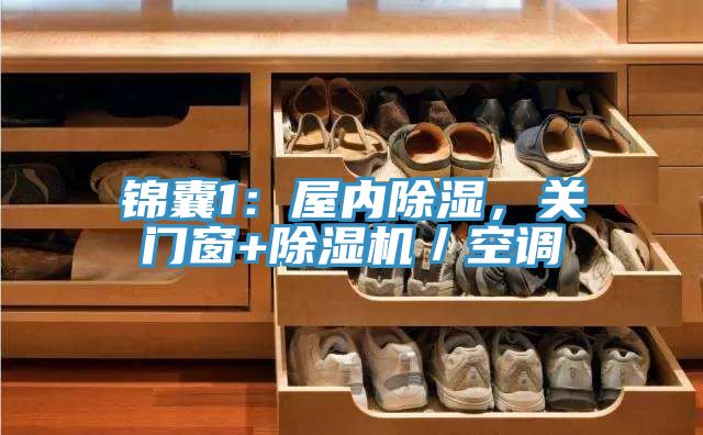 錦囊1：屋內(nèi)除濕，關(guān)門窗+除濕機(jī)／空調(diào)