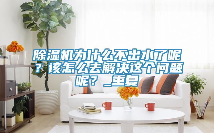 除濕機為什么不出水了呢？該怎么去解決這個問題呢？_重復