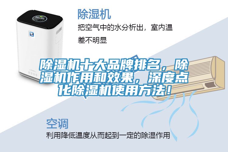 除濕機十大品牌排名，除濕機作用和效果，深度點化除濕機使用方法！