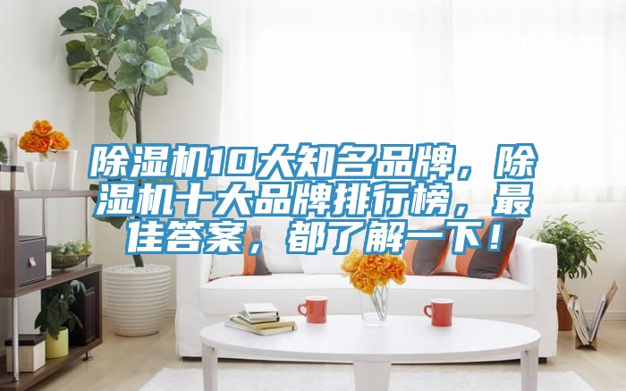 除濕機(jī)10大知名品牌，除濕機(jī)十大品牌排行榜，最佳答案，都了解一下！