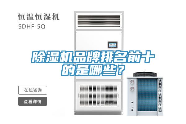 除濕機品牌排名前十的是哪些？