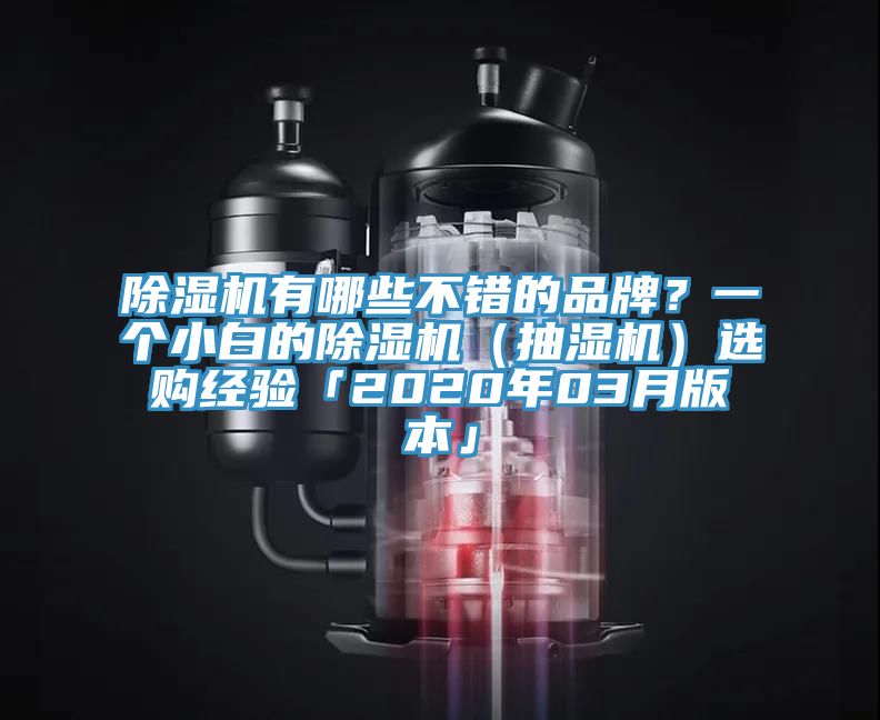除濕機有哪些不錯的品牌？一個小白的除濕機（抽濕機）選購經(jīng)驗「2020年03月版本」
